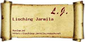 Lisching Jarmila névjegykártya